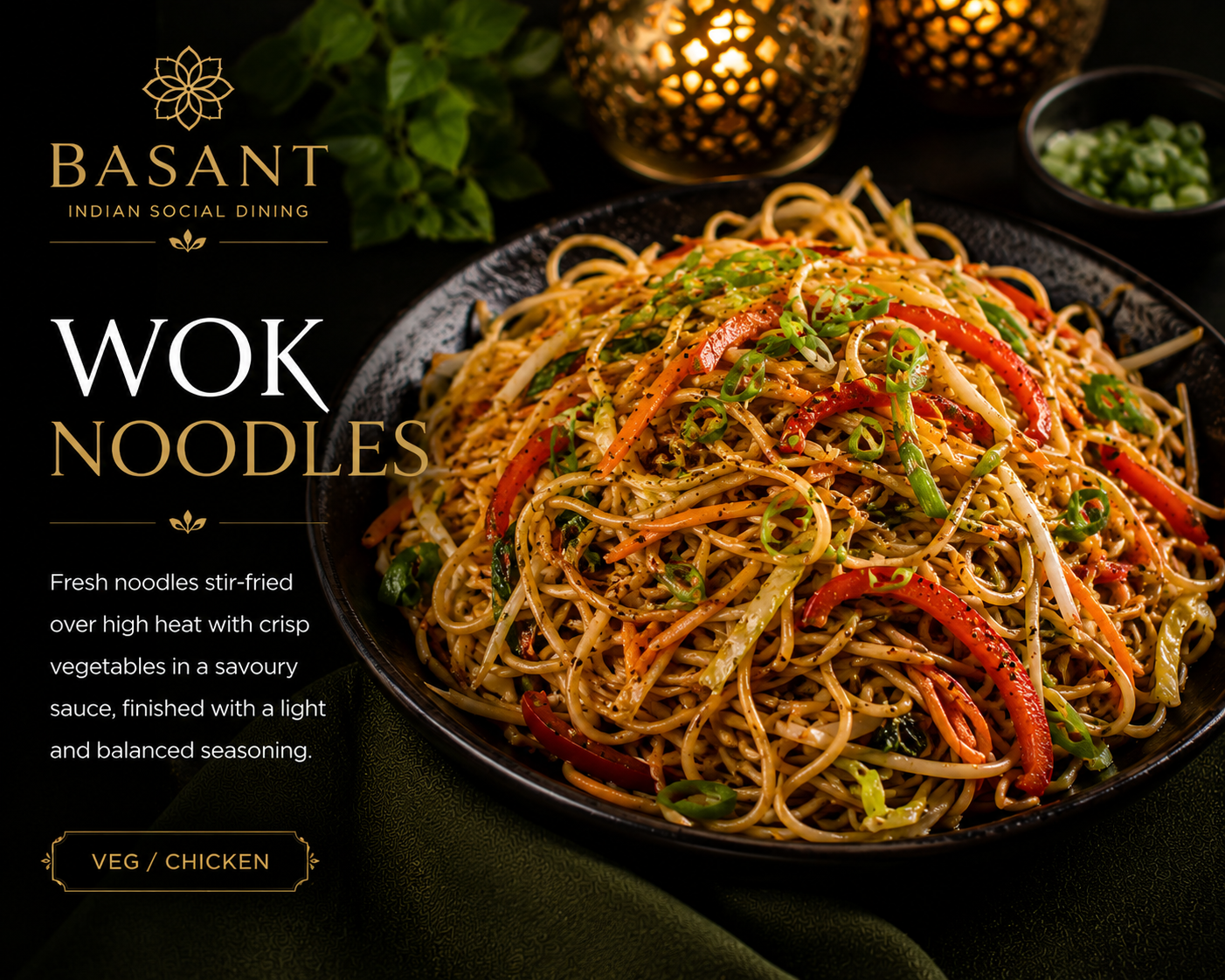 Wok Tossed Noodles - Vegetarian